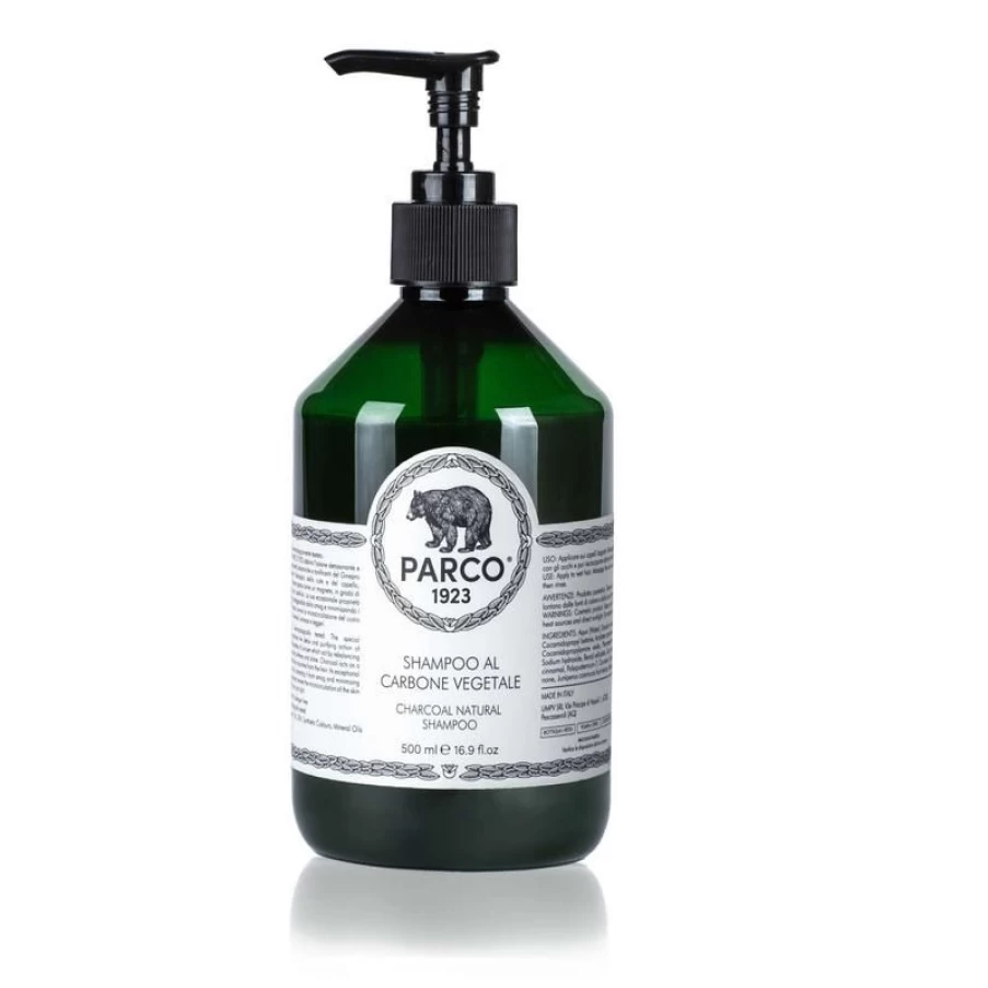 "Parco 1923 Natural Charcoal Shampoo for Detox & Scalp Care"